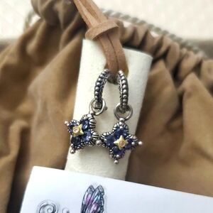 Barbara Bixby Sterling Silver & 18k Flower Hoop Earrings